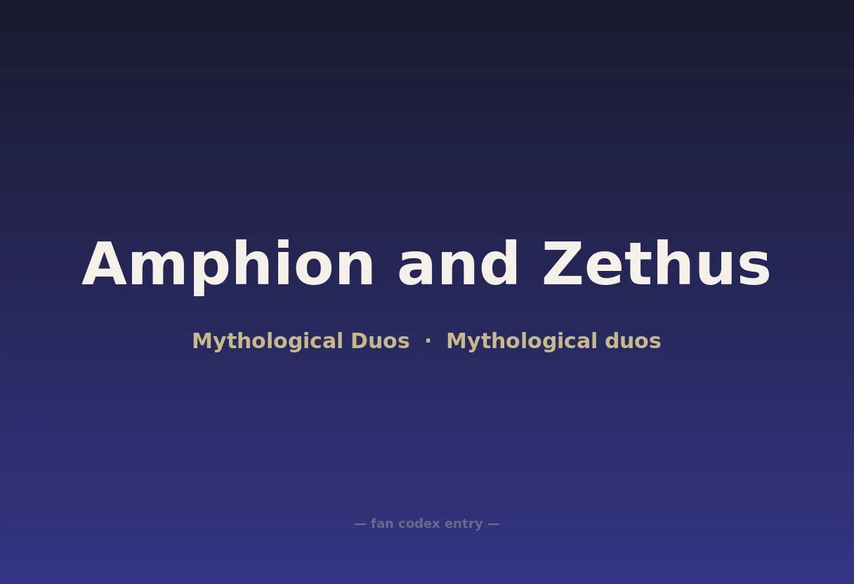 Amphion and Zethus