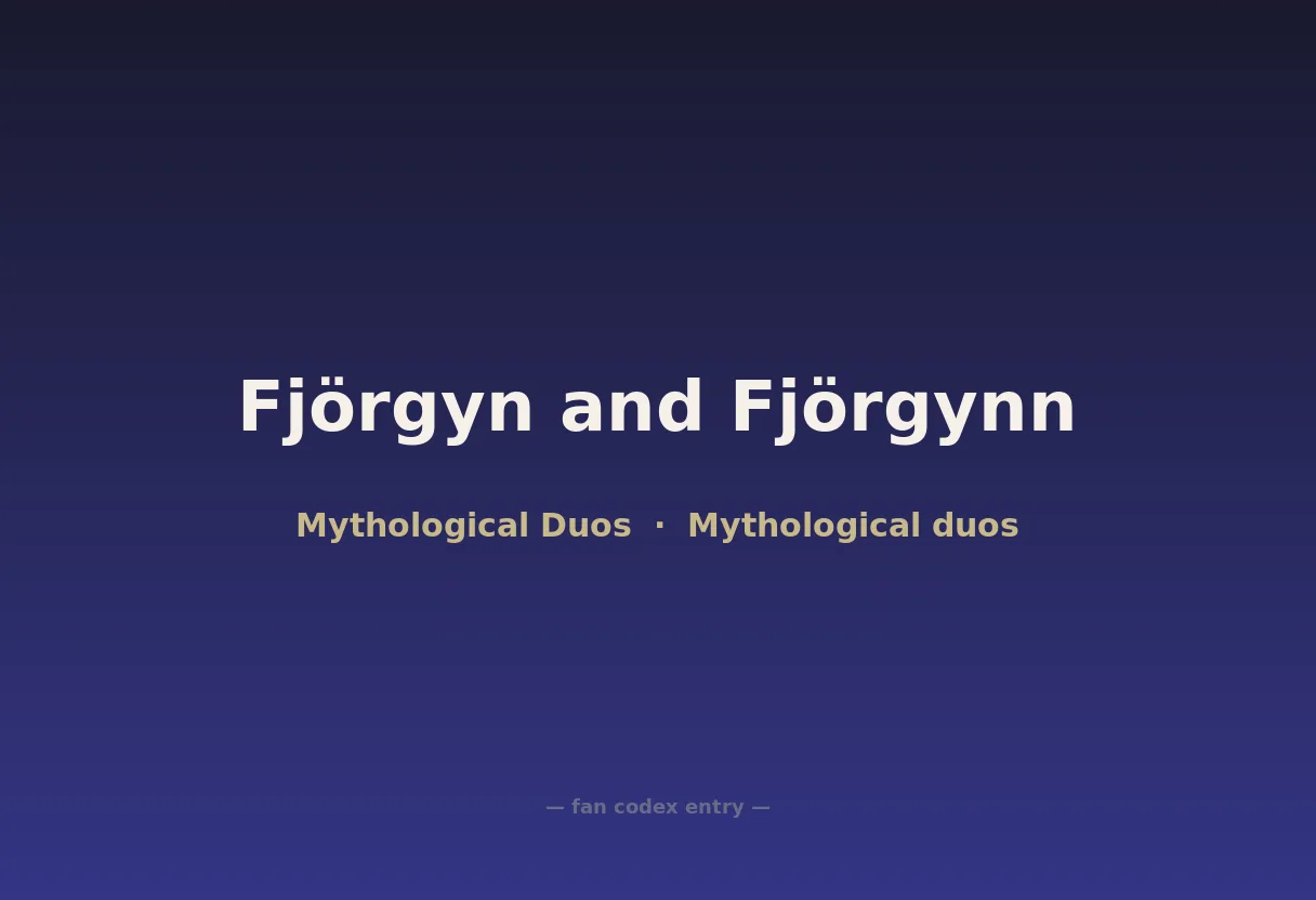 Fjörgyn and Fjörgynn